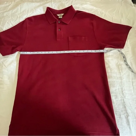 L.L. Bean Wrinkle Resistant Double L Men’s Solid Polo in Medium Tall EUC - Picture 8 of 10